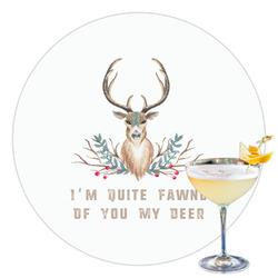 Deer Printed Drink Topper - 3.5" (Personalized)