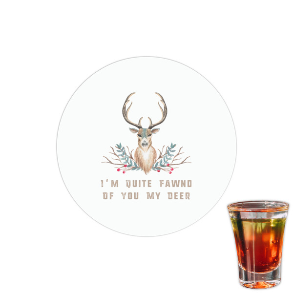 Custom Deer Printed Drink Topper - 1.5" (Personalized)