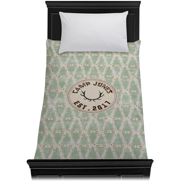 Deer Duvet Cover - Twin - On Bed - No Prop