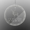 Deer Engraved Glass Ornament - Round (Front)