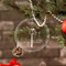 Deer Engraved Glass Ornaments - Round (Lifestyle)