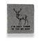 Deer Leather Binder - 1" - Grey - Front View