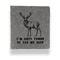 Deer Leather Binder - 1" - Grey (Personalized)