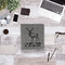 Deer Leather Binder - 1" - Grey - Lifestyle View