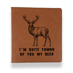 Deer Leather Binder - 1" - Rawhide (Personalized)