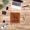 Deer Leather Binder - 1" - Rawhide - Lifestyle View