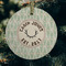 Deer Frosted Glass Ornament - Round (Lifestyle)