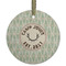 Deer Frosted Glass Ornament - Round