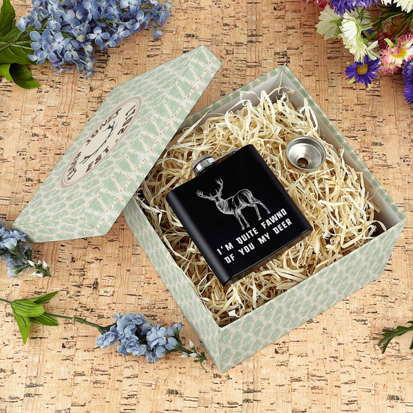 Deer Gift Boxes with Lid - Canvas Wrapped - Large - In Context