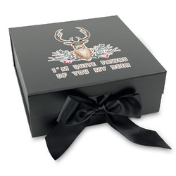 Deer Gift Box with Magnetic Lid - Black (Personalized)