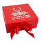 Deer Gift Boxes with Magnetic Lid - Red - Front