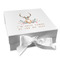 Deer Gift Boxes with Magnetic Lid - White - Front