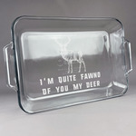 Deer Glass Baking Dish - 13in x 9in (Personalized)