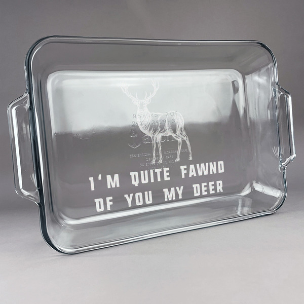 Custom Deer Glass Baking Dish - 13in x 9in (Personalized)