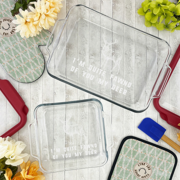 Deer Glass Baking Dish Set - LIFESTYLE