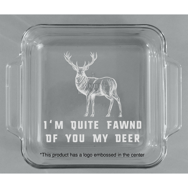 Deer Glass Cake Dish - APPROVAL (8x8)