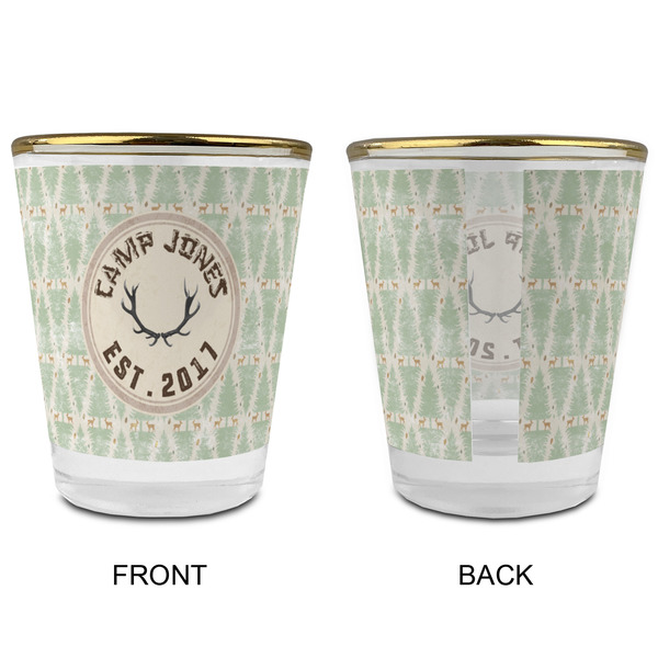 Deer Glass Shot Glass - with gold rim - APPROVAL