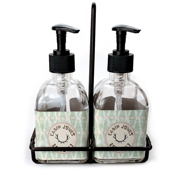 Custom Deer Glass Soap & Lotion Bottle Set (Personalized)