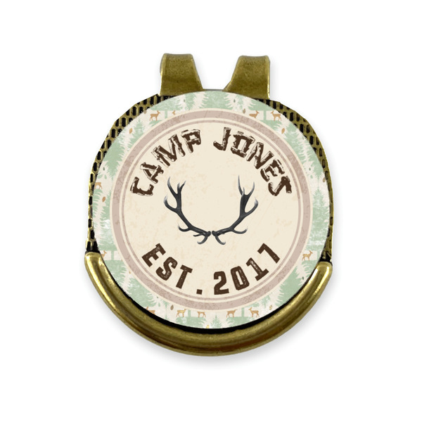 Custom Deer Golf Ball Marker - Hat Clip - Gold