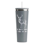 Deer RTIC Everyday Tumbler with Straw - 28oz - Grey - Single-Sided (Personalized)