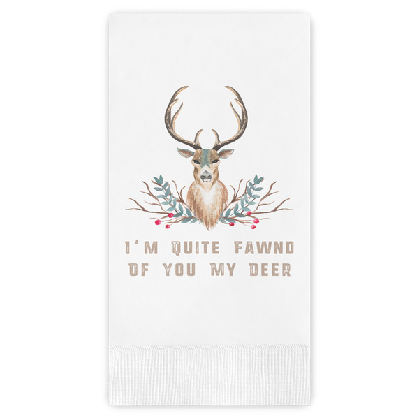 Custom Deer Guest Napkins - Full Color - Embossed Edge (Personalized)
