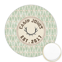 Deer Printed Cookie Topper - Round (Personalized)