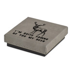 Deer Jewelry Gift Box - Engraved Leather Lid (Personalized)