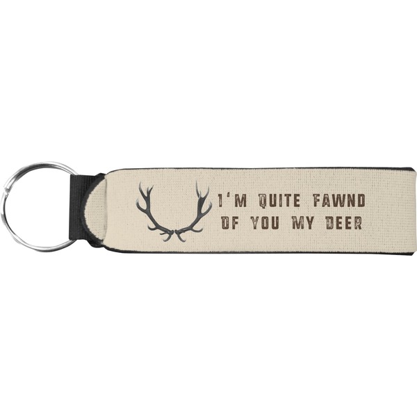 Custom Deer Neoprene Keychain Fob (Personalized)