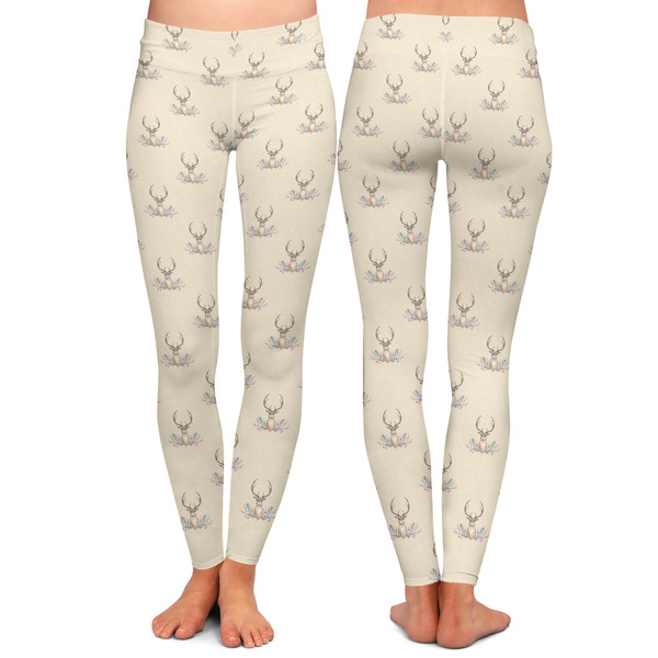 Deer Ladies Leggings - Front and Back