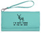 Deer Ladies Leatherette Wallet - Laser Engraved- Teal (Personalized)