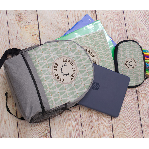 Deer Large Backpack - Gray - With Stuff