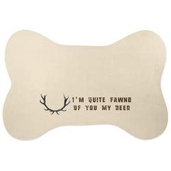 Deer Bone Shaped Dog Food Mat (Large) (Personalized)