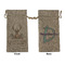 Deer Large Burlap Gift Bag - Front & Back (Personalized)