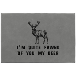 Deer Large Gift Box w/ Engraved Leather Lid (Personalized)