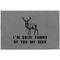 Deer Large Engraved Gift Box with Leather Lid - Approval