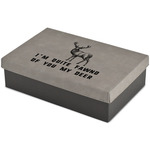 Deer Large Gift Box w/ Engraved Leather Lid (Personalized)
