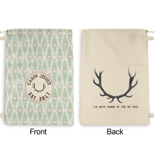 Deer Large Laundry Bag - Front & Back View