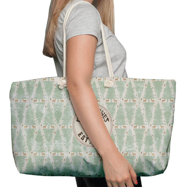 Deer Large Rope Tote Bag - In Context View
