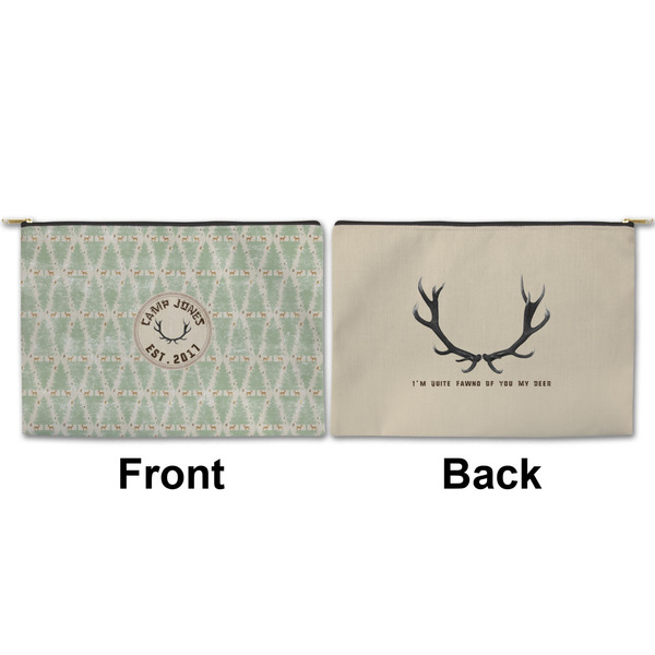 Deer Large Zipper Pouch Approval (Front and Back)