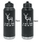 Deer Laser Engraved Water Bottles - Front & Back Engraving - Front & Back View