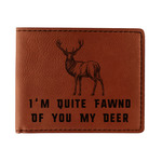 Deer Leatherette Bifold Wallet - Single Sided (Personalized)