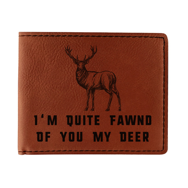 Custom Deer Leatherette Bifold Wallet - Single Sided (Personalized)