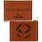 Deer Leather Business Card Holder - Front Back
