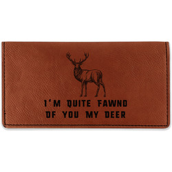Deer Leatherette Checkbook Holder (Personalized)