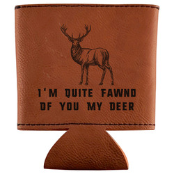 Deer Leatherette Can Sleeve (Personalized)