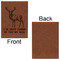 Deer Leatherette Journal - Large - Single Sided - Front & Back View