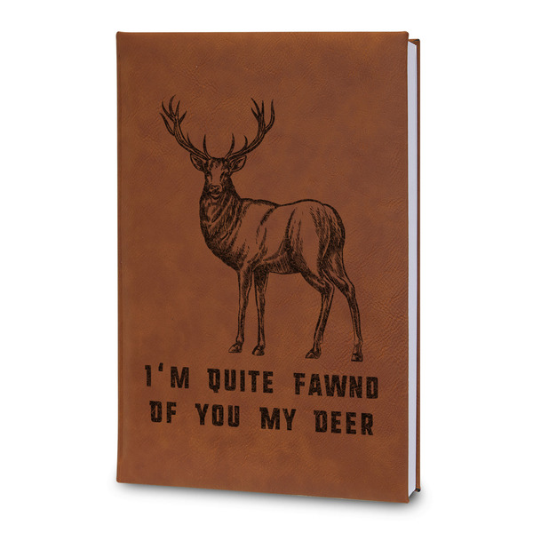 Custom Deer Leatherette Journal - Large - Double Sided (Personalized)