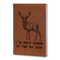 Deer Leatherette Journals - Large - Double Sided - Angled View