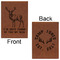 Deer Leatherette Journals - Large - Double Sided - Front & Back View