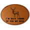 Deer Faux Leather Iron On Patch - Oval (Personalized)